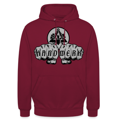 Unisex Hoodie "Maurer" Bordeaux Unisex Hoodie {{ color }}