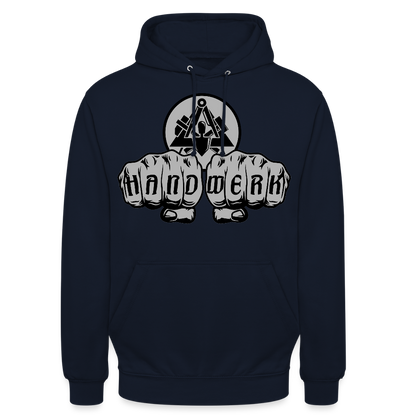 Unisex Hoodie "Maurer" Navy Unisex Hoodie {{ color }}