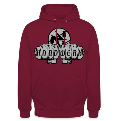Unisex Hoodie "Elektriker" Bordeaux Unisex Hoodie {{ color }}