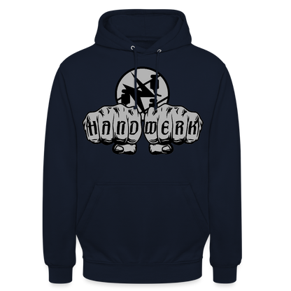 Unisex Hoodie "Elektriker" Navy Unisex Hoodie {{ color }}