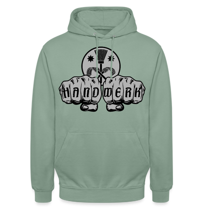 Unisex Hoodie "Schornsteinfeger" Graugrün Unisex Hoodie {{ color }}