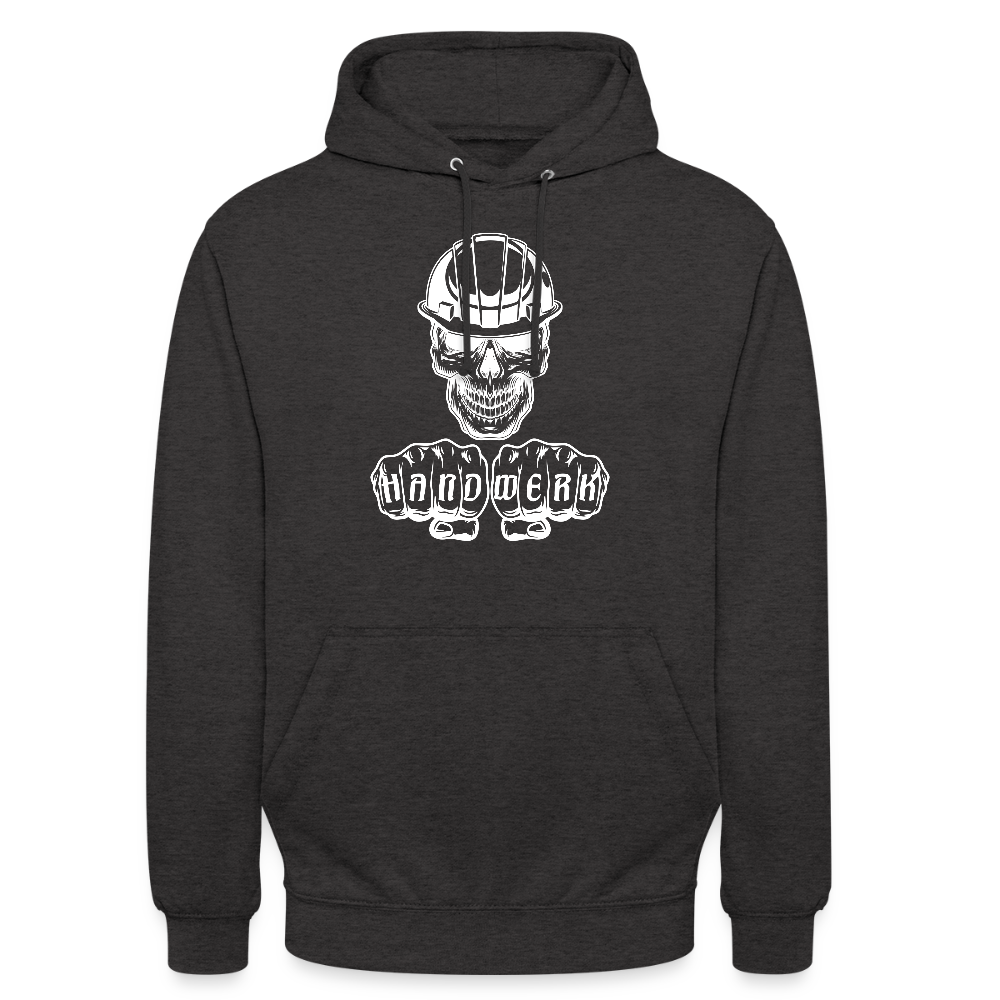 Unisex Hoodie "Skull-Helm-Handwerk" Anthrazit Unisex Hoodie {{ color }}