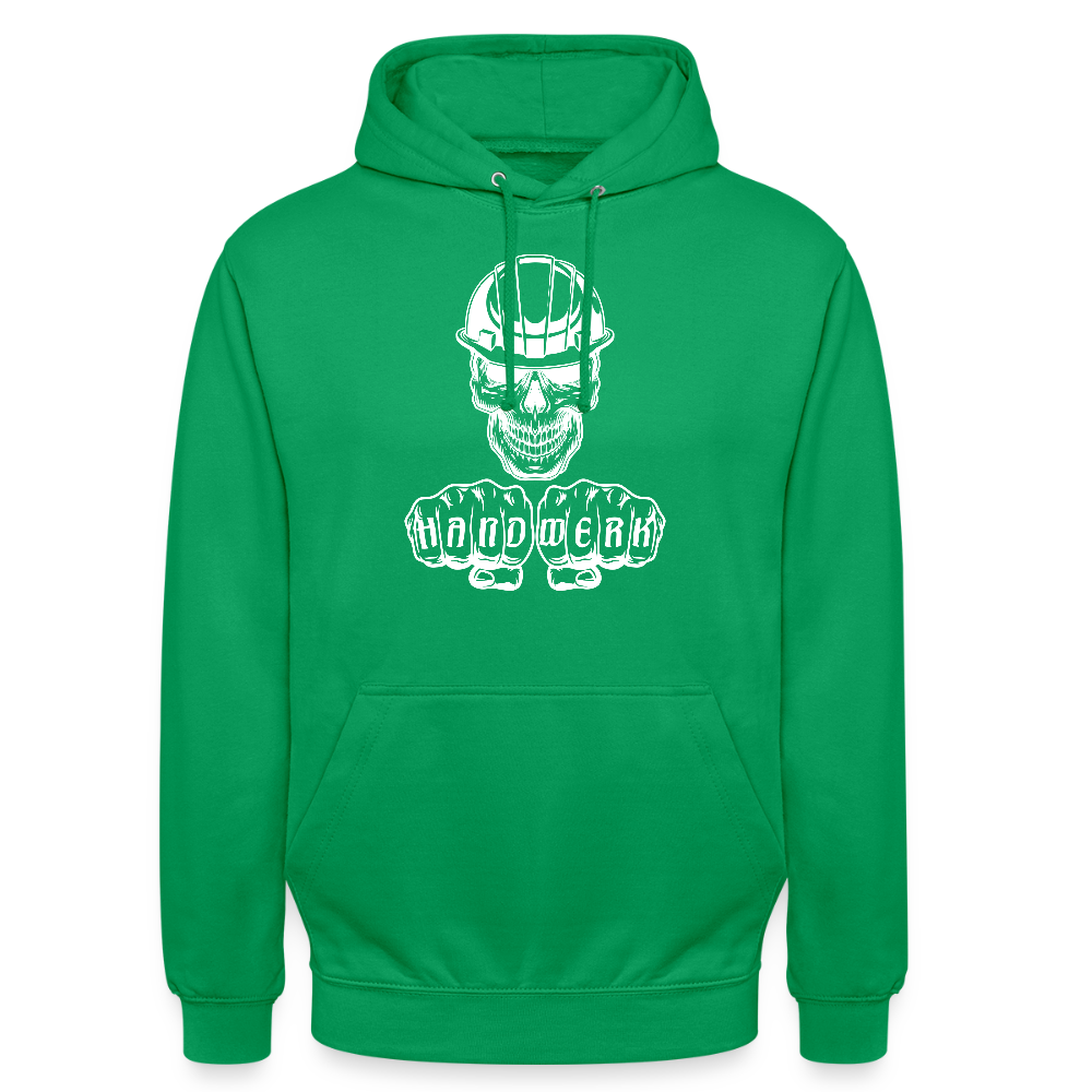 Unisex Hoodie "Skull-Helm-Handwerk" Kelly Green Unisex Hoodie {{ color }}