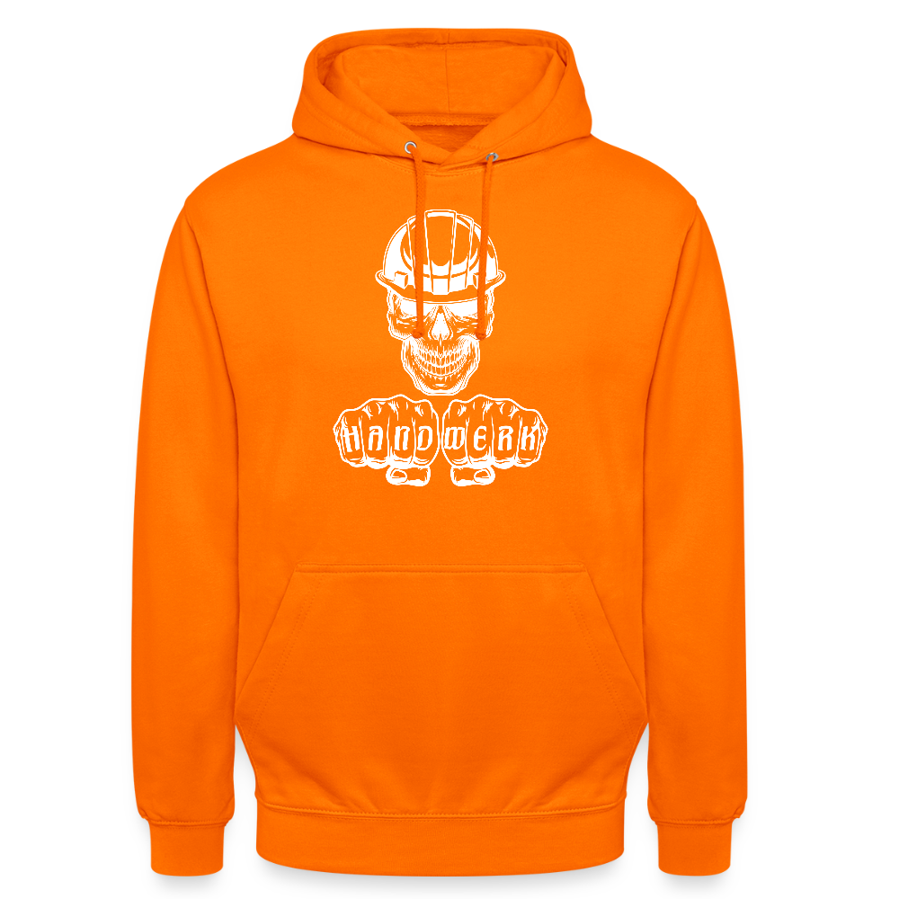 Unisex Hoodie "Skull-Helm-Handwerk" Orange Unisex Hoodie {{ color }}