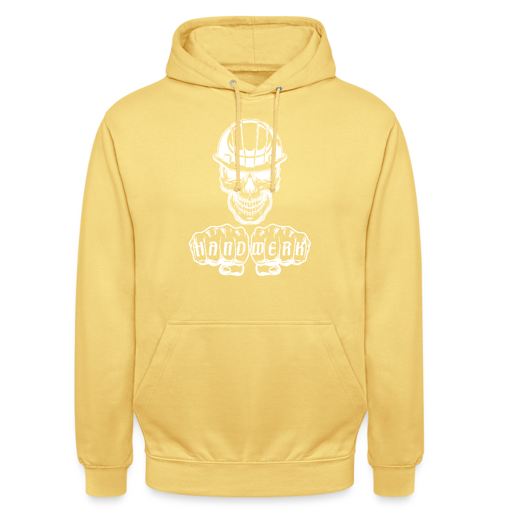 Unisex Hoodie "Skull-Helm-Handwerk" Zitronengelb Unisex Hoodie {{ color }}