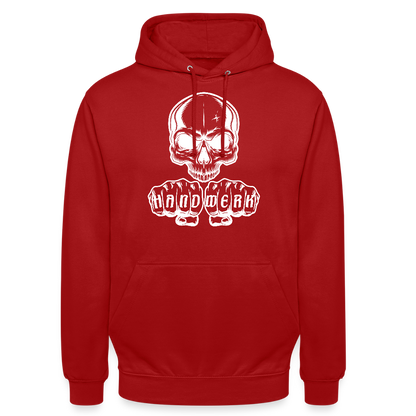 Unisex Hoodie "Skull-Handwerk" Rot Unisex Hoodie {{ color }}