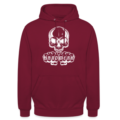 Unisex Hoodie "Skull-Handwerk" Bordeaux Unisex Hoodie {{ color }}