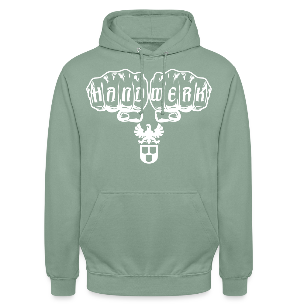 Unisex Hoodie "Maler" Graugrün Unisex Hoodie {{ color }}