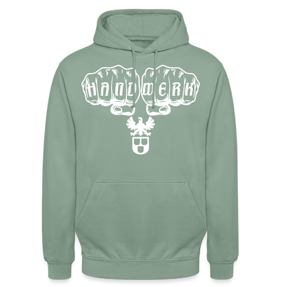 Unisex Hoodie "Maler" Graugrün Unisex Hoodie {{ color }}