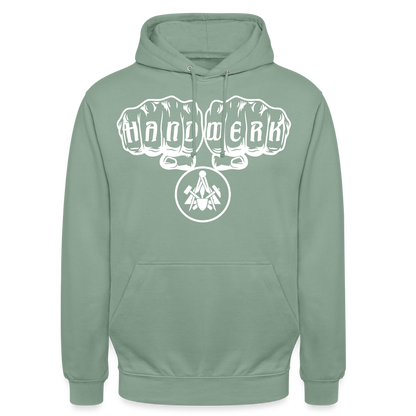Unisex Hoodie "Maurer" Graugrün Unisex Hoodie {{ color }}
