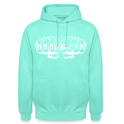 Unisex Hoodie "Handwerk" Mint Unisex Hoodie {{ color }}