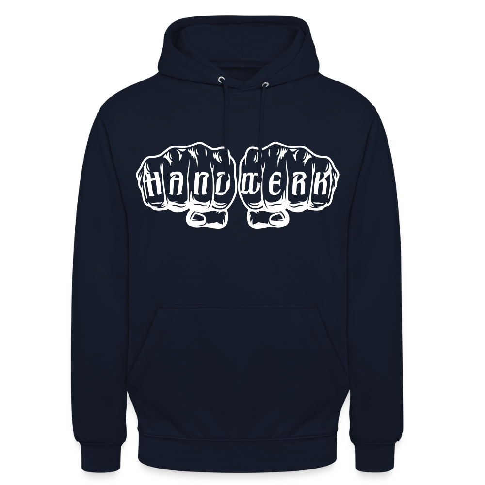 Unisex Hoodie "Handwerk" Navy Unisex Hoodie {{ color }}