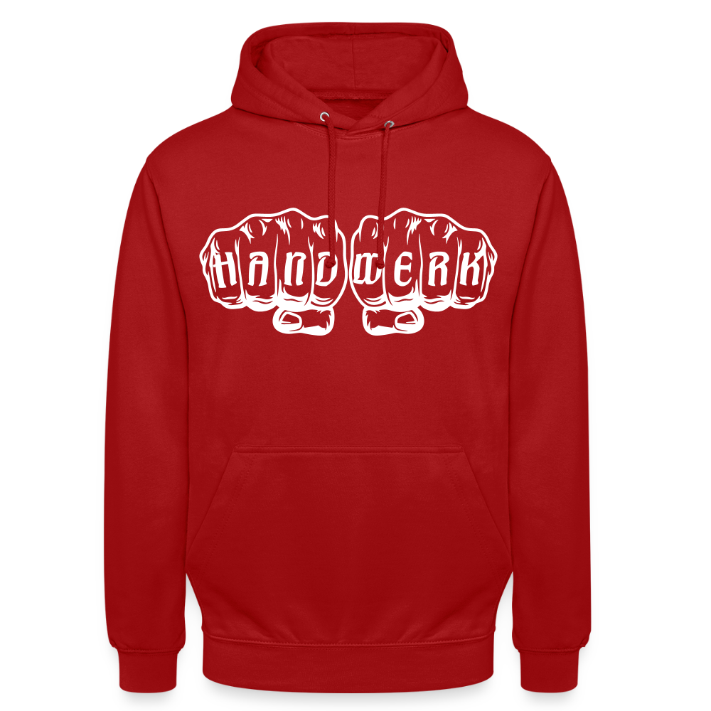 Unisex Hoodie "Handwerk" Rot Unisex Hoodie {{ color }}