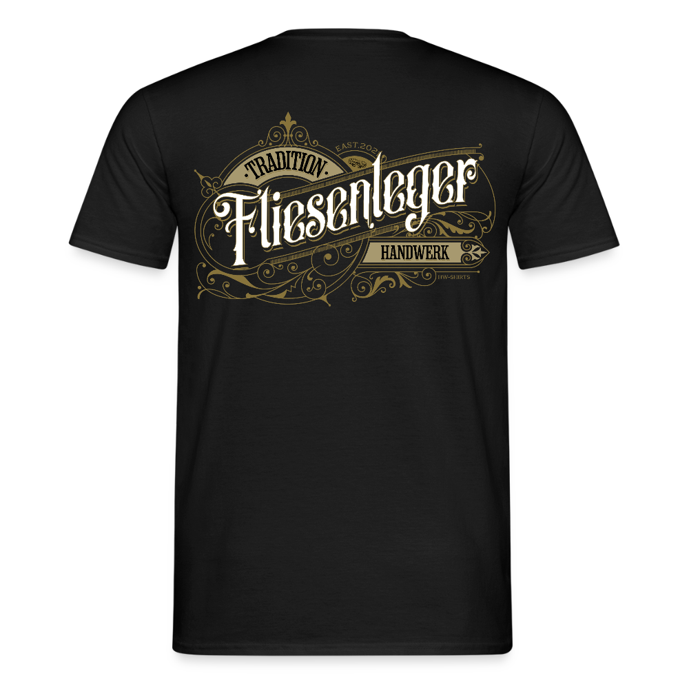 Unisex T-Shirt "Fliesenleger" Nostalgie Handwerk Schwarz Männer T-Shirt {{ color }}