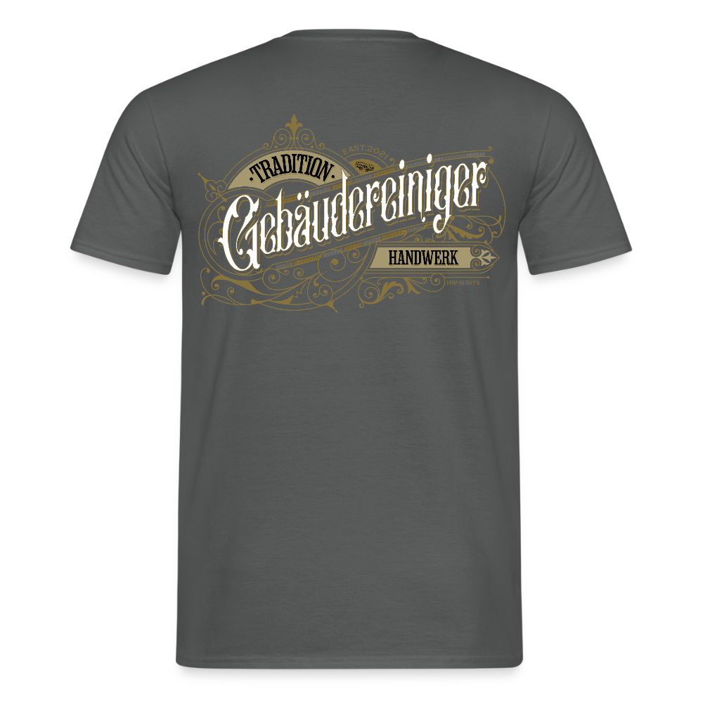 Unisex T-Shirt "Gebäudereiniger" Nostalgie Handwerk Anthrazit Männer T-Shirt {{ color }}