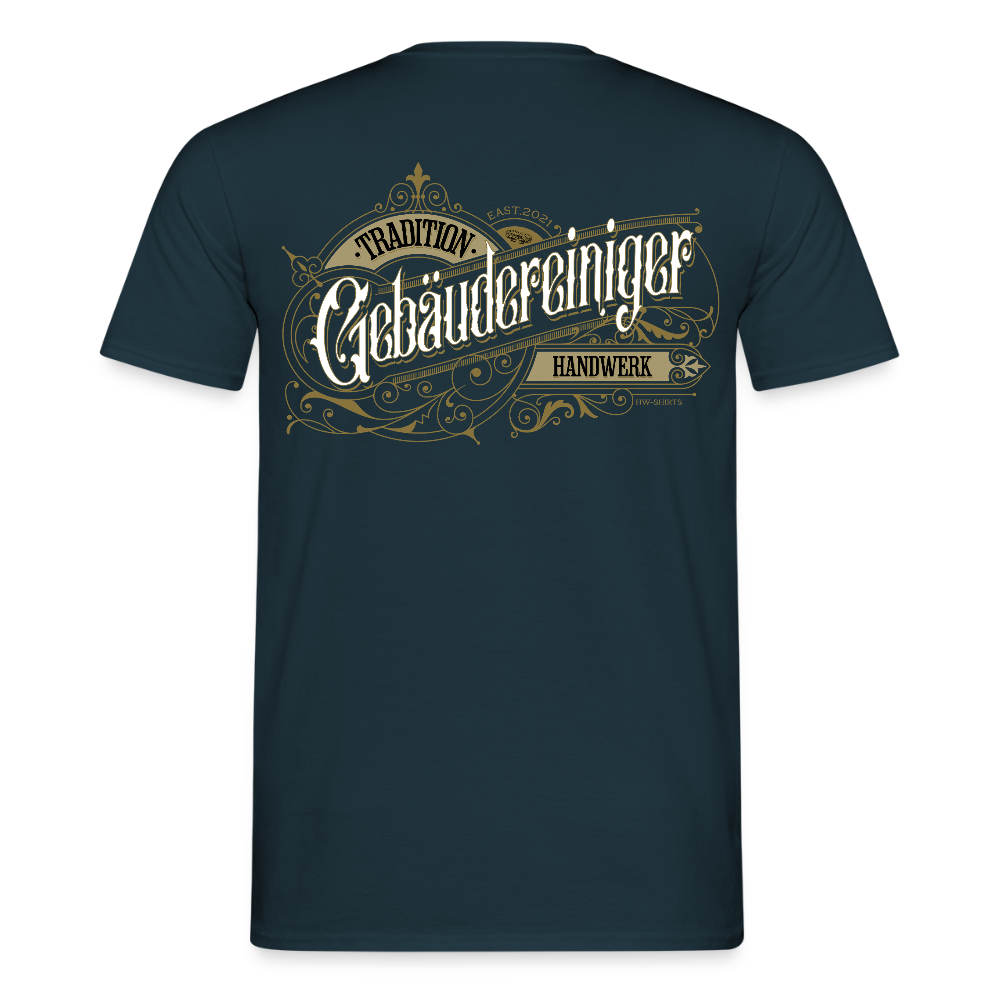 Unisex T-Shirt "Gebäudereiniger" Nostalgie Handwerk Navy Männer T-Shirt {{ color }}