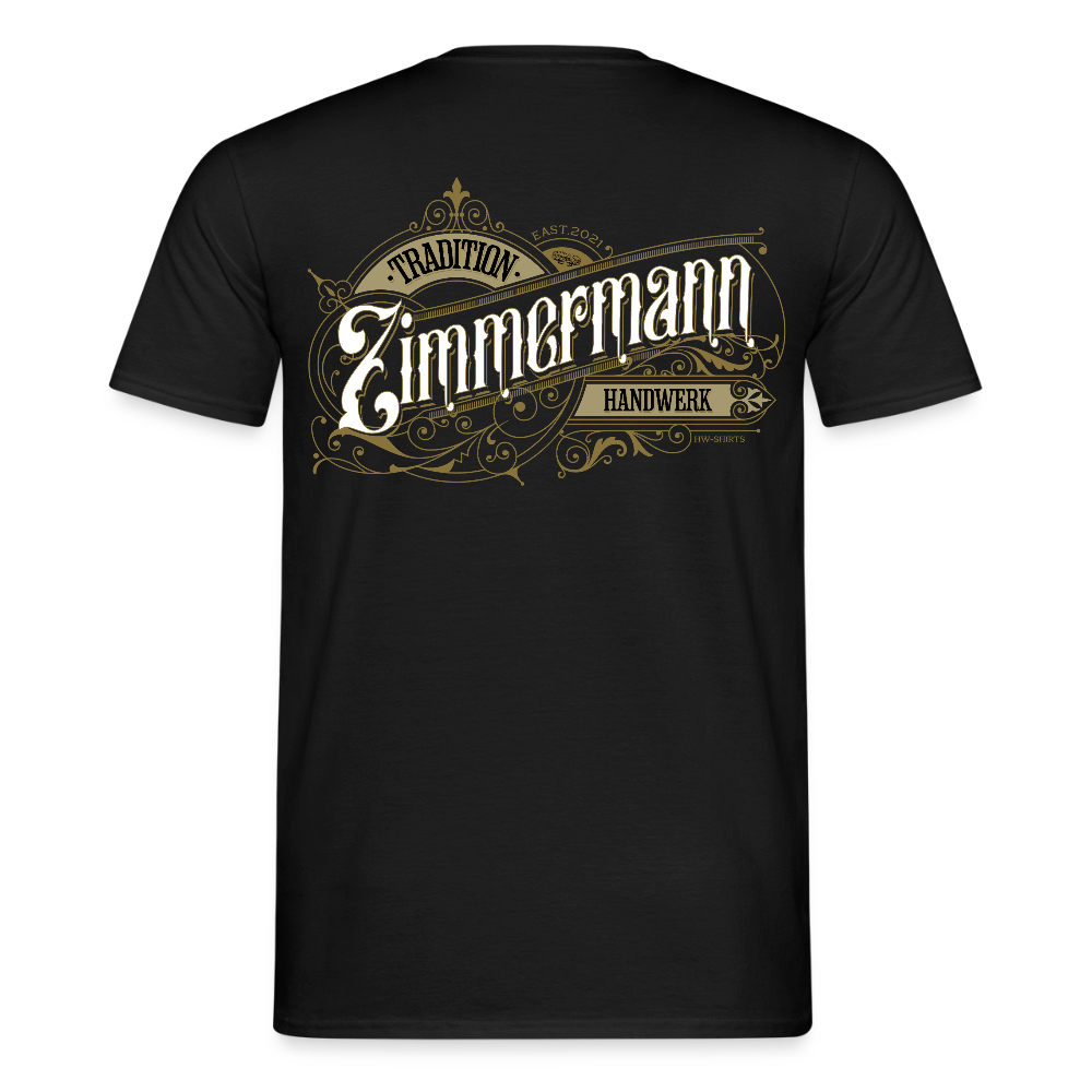 Unisex T-Shirt "Zimmermann" Nostalgie Handwerk Schwarz Männer T-Shirt {{ color }}
