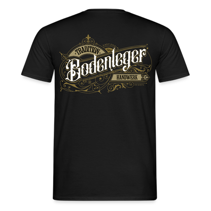 Unisex T-Shirt "Bodenleger" Nostalgie Handwerk Schwarz Männer T-Shirt {{ color }}