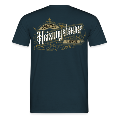 Unisex T-Shirt "Heizungsbauer" Nostalgie Handwerk Navy Männer T-Shirt {{ color }}