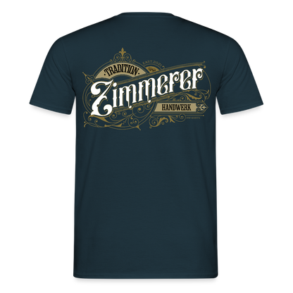 Unisex T-Shirt "Zimmerer" Nostalgie Handwerk Navy Männer T-Shirt {{ color }}