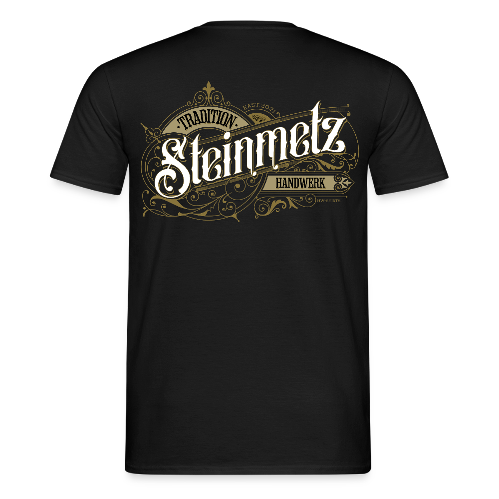 Unisex T-Shirt "Steinmetz" Nostalgie Handwerk Schwarz Männer T-Shirt {{ color }}