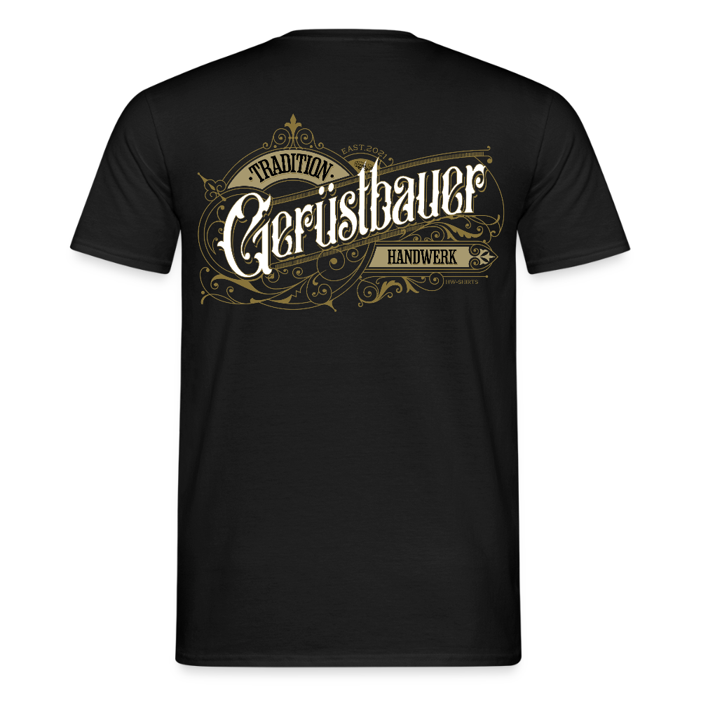 Unisex T-Shirt "Gerüstbauer" Nostalgie Handwerk Schwarz Männer T-Shirt {{ color }}