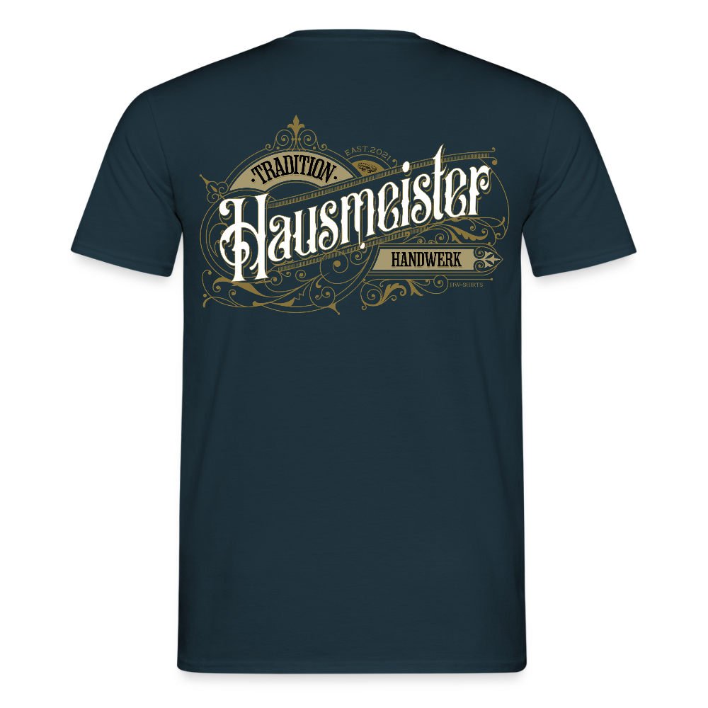 Unisex T-Shirt "Hausmeister" Nostalgie Handwerk Navy Männer T-Shirt {{ color }}