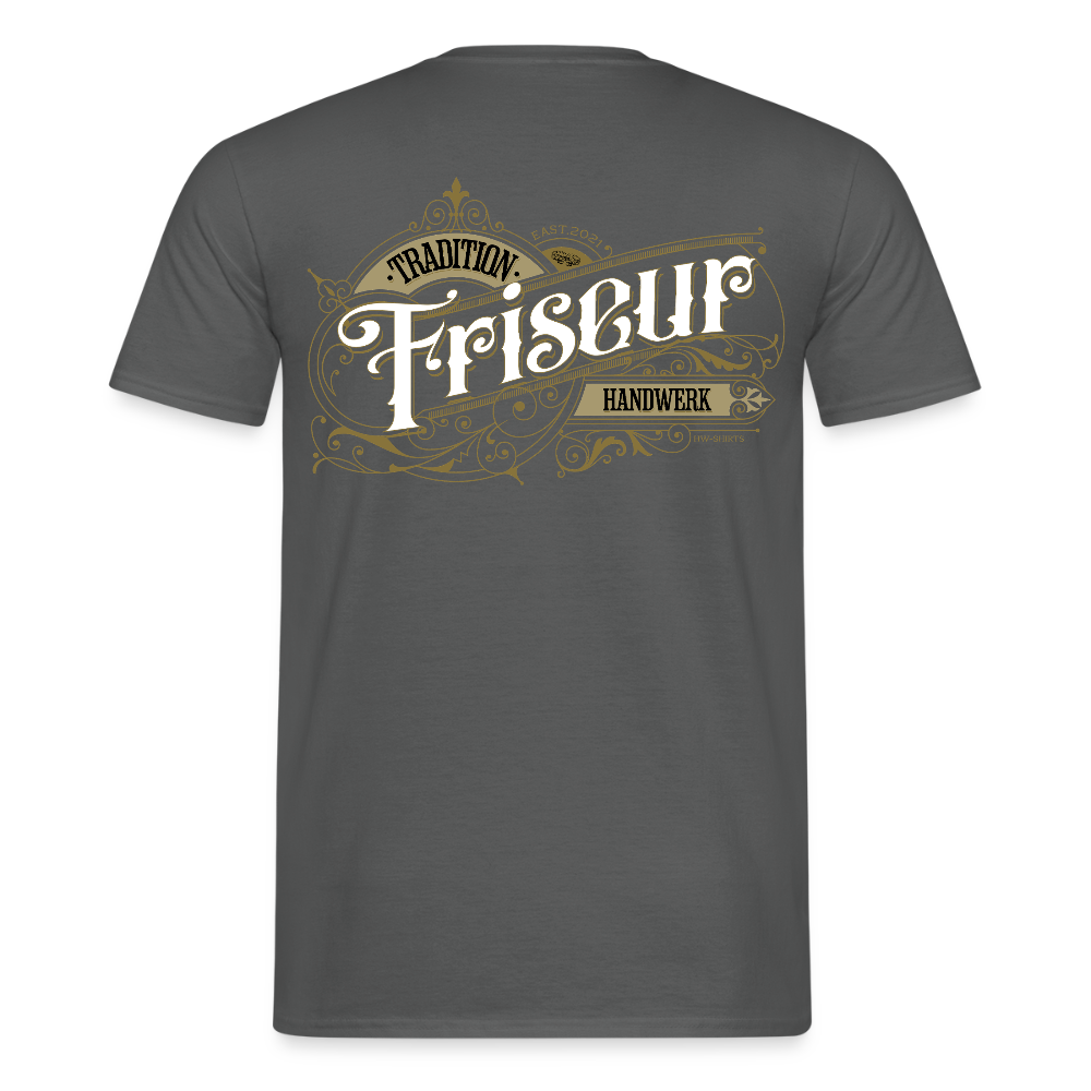 Unisex T-Shirt "Friseur" Nostalgie Handwerk Anthrazit Männer T-Shirt {{ color }}