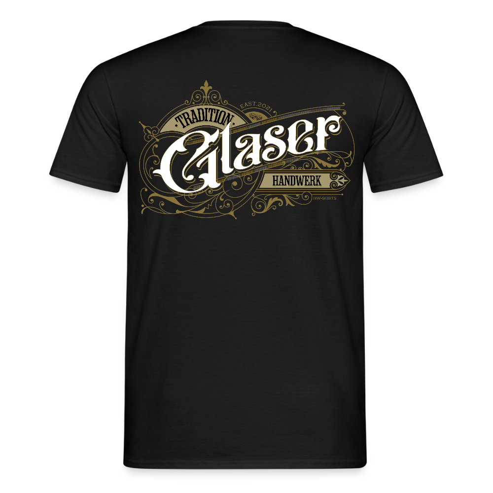 Unisex T-Shirt "Glaser" Nostalgie Handwerk Schwarz Männer T-Shirt {{ color }}