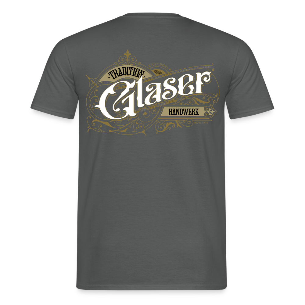 Unisex T-Shirt "Glaser" Nostalgie Handwerk Anthrazit Männer T-Shirt {{ color }}