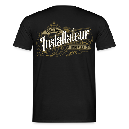 Unisex T-Shirt "Installateur" Nostalgie Handwerk Schwarz Männer T-Shirt {{ color }}