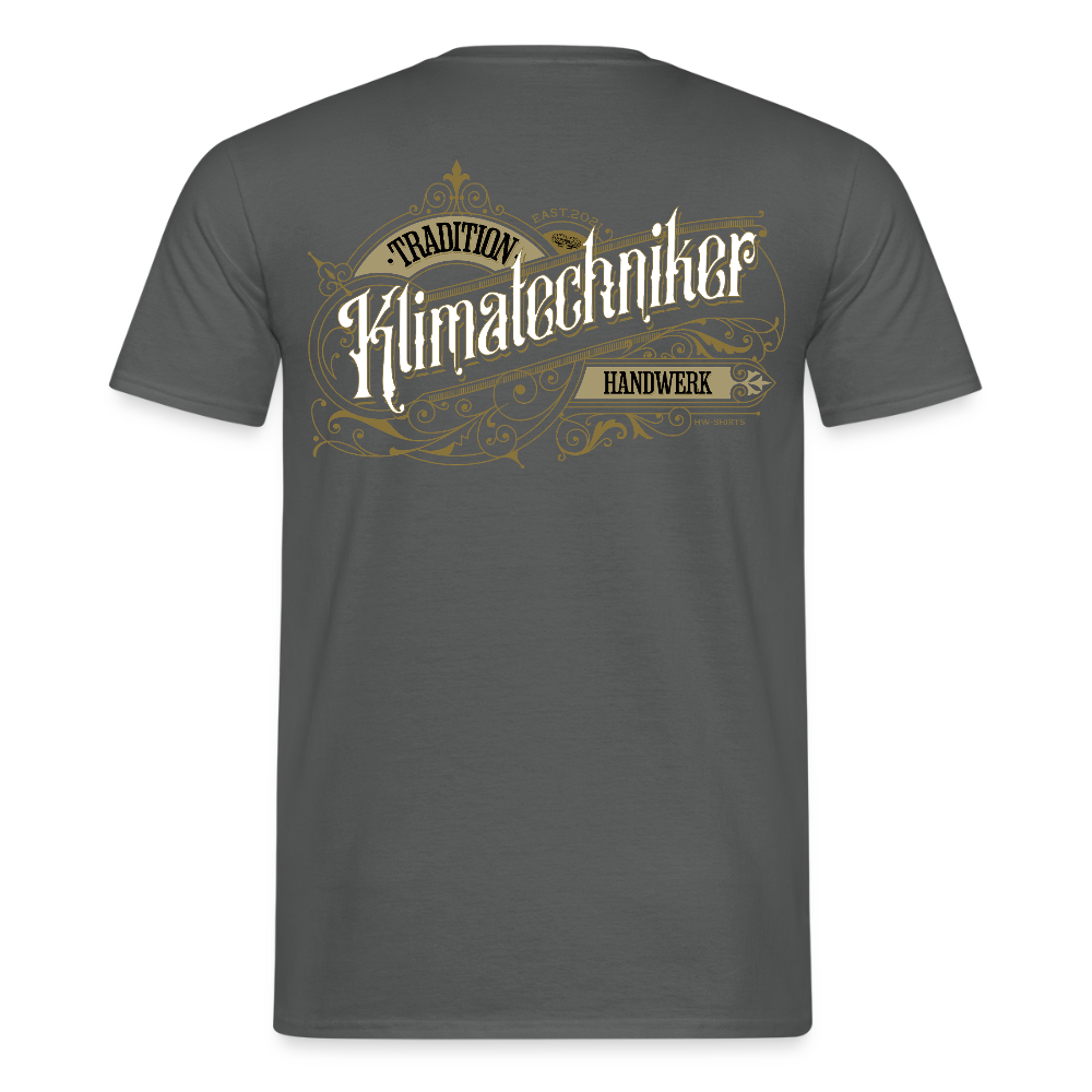 Unisex T-Shirt "Klimatechniker" Nostalgie Handwerk Anthrazit Männer T-Shirt {{ color }}