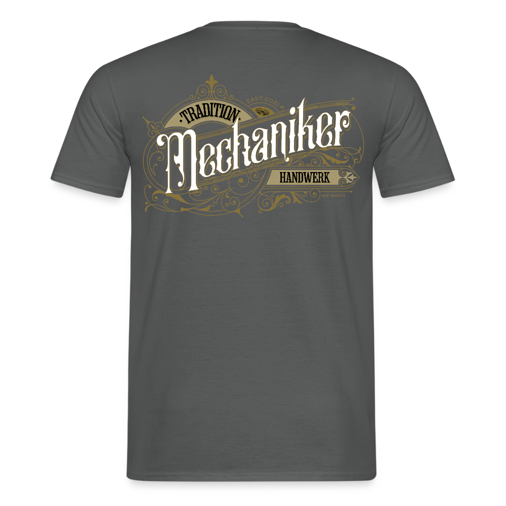 Unisex T-Shirt "Mechaniker" Nostalgie Handwerk Anthrazit Männer T-Shirt {{ color }}