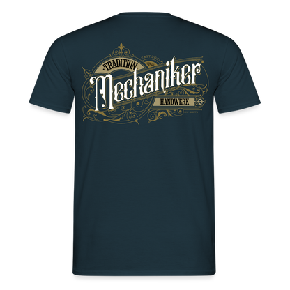 Unisex T-Shirt "Mechaniker" Nostalgie Handwerk Navy Männer T-Shirt {{ color }}