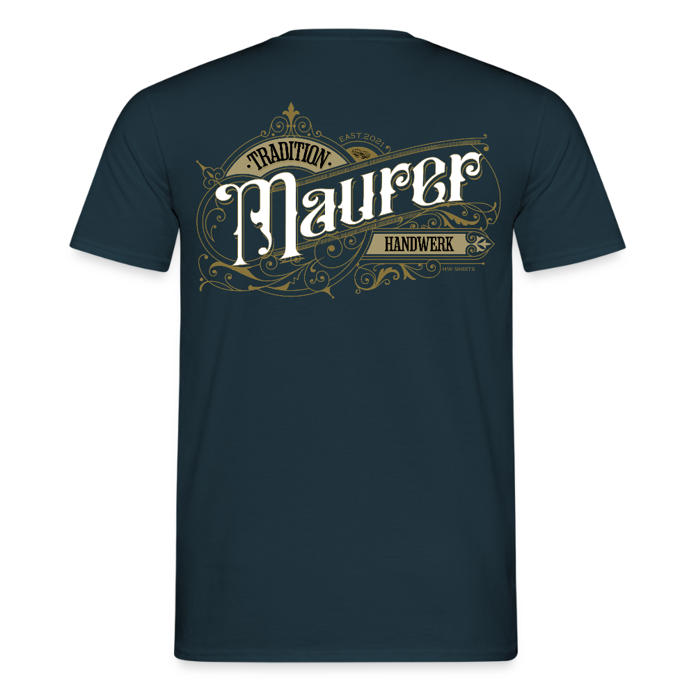 Unisex T-Shirt "Maurer" Nostalgie Handwerk Navy Männer T-Shirt {{ color }}