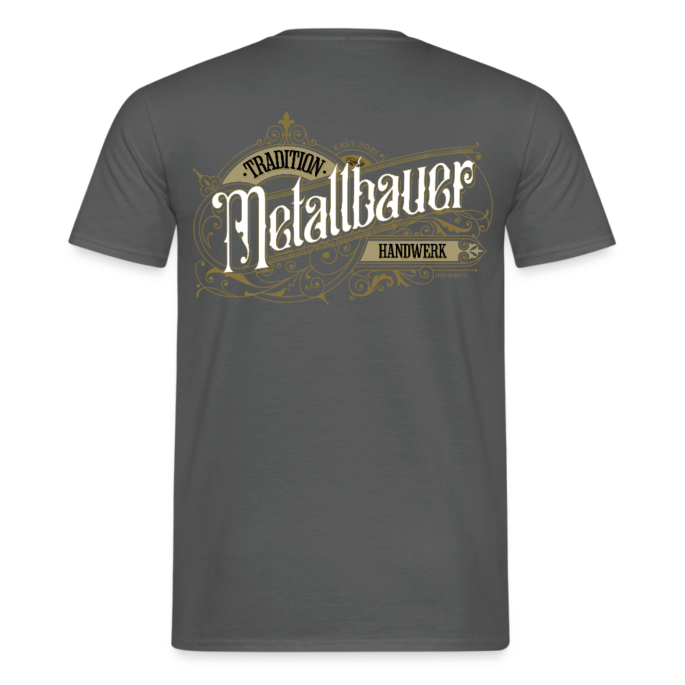 Unisex T-Shirt "Metallbauer" Nostalgie Handwerk Anthrazit Männer T-Shirt {{ color }}
