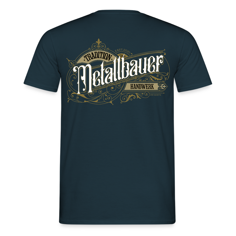 Unisex T-Shirt "Metallbauer" Nostalgie Handwerk Navy Männer T-Shirt {{ color }}