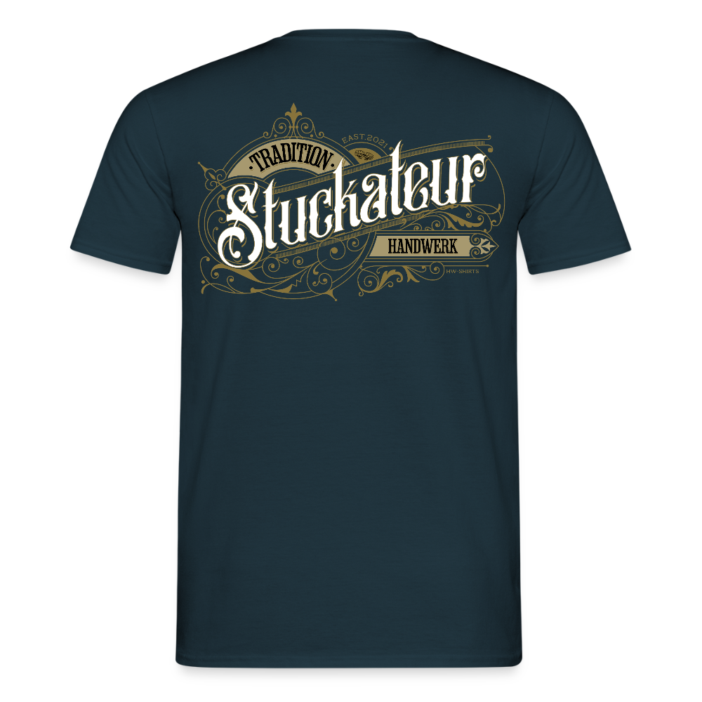 Unisex T-Shirt "Stuckateur" Nostalgie Handwerk Navy Männer T-Shirt {{ color }}