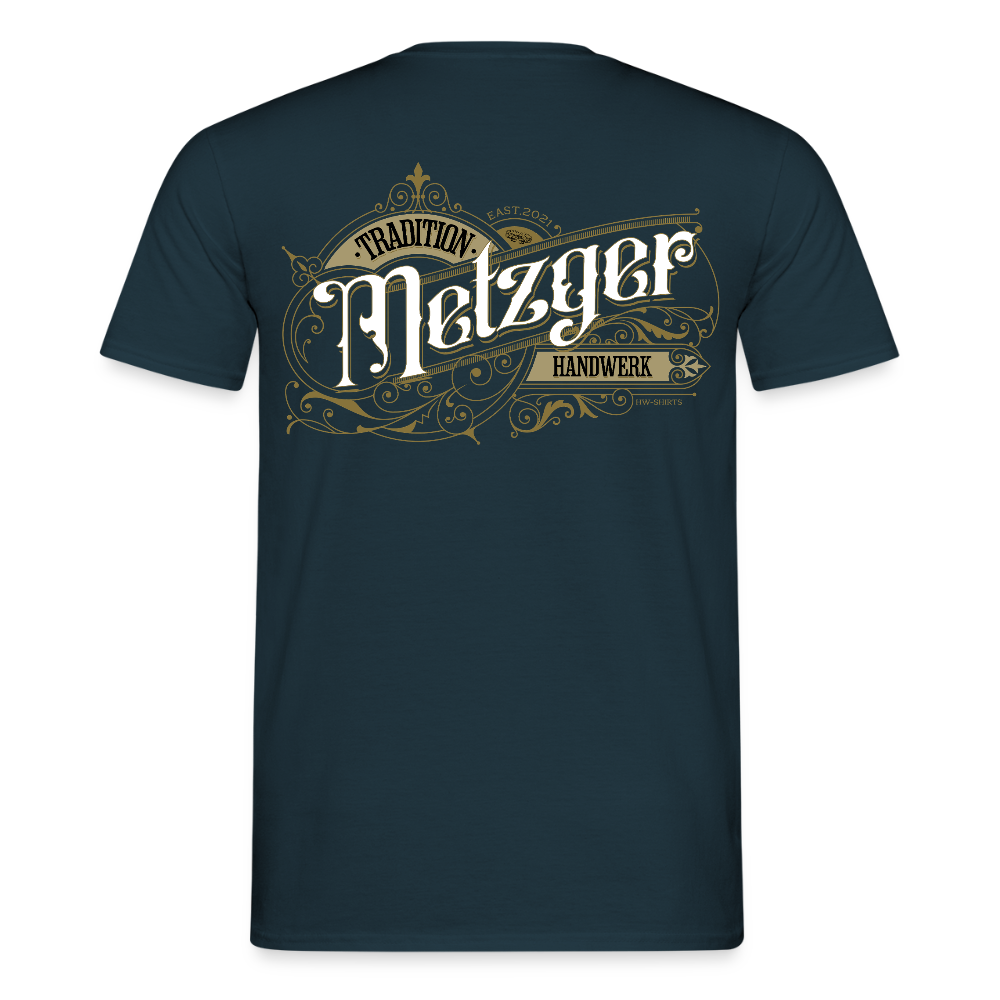 Unisex T-Shirt "Metzger" Nostalgie Handwerk Navy Männer T-Shirt {{ color }}