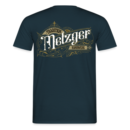 Unisex T-Shirt "Metzger" Nostalgie Handwerk Navy Männer T-Shirt {{ color }}