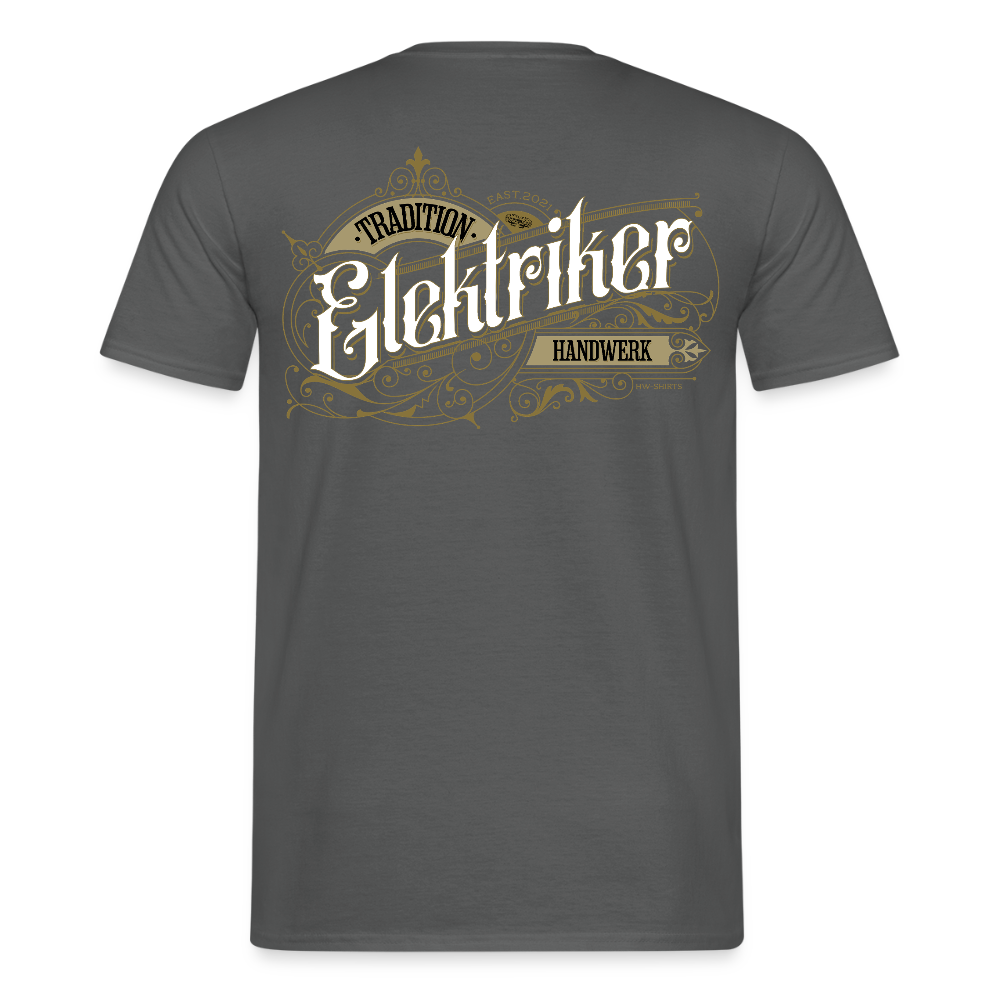 Unisex T-Shirt "Elektriker" Nostalgie Handwerk Anthrazit Männer T-Shirt {{ color }}