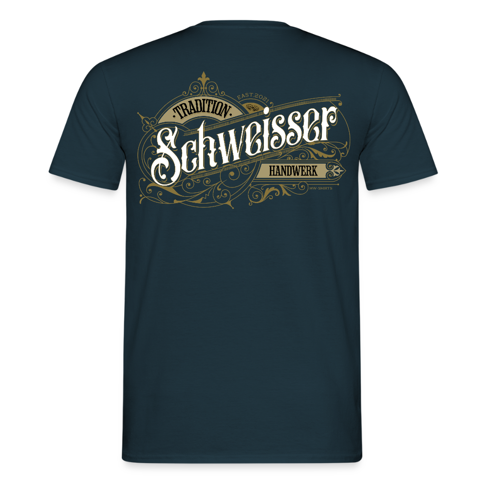 Unisex T-Shirt "Schweisser" Nostalgie Handwerk Navy Männer T-Shirt {{ color }}