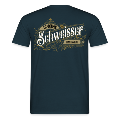 Unisex T-Shirt "Schweisser" Nostalgie Handwerk Navy Männer T-Shirt {{ color }}