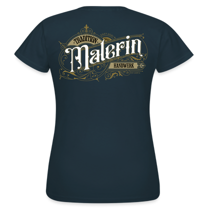 Frauen T-Shirt "Malerin" Nostalgie Handwerk Navy Frauen T-Shirt {{ color }}