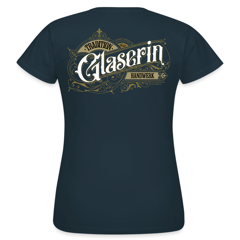 Frauen T-Shirt "Glaserin" Nostalgie Handwerk Navy Frauen T-Shirt {{ color }}