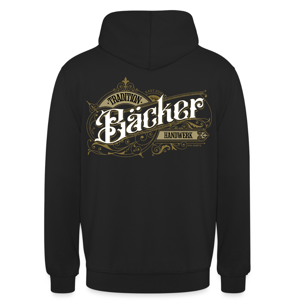 Unisex Hoodie "Bäcker" Nostalgie Handwerk Schwarz Unisex Hoodie {{ color }}