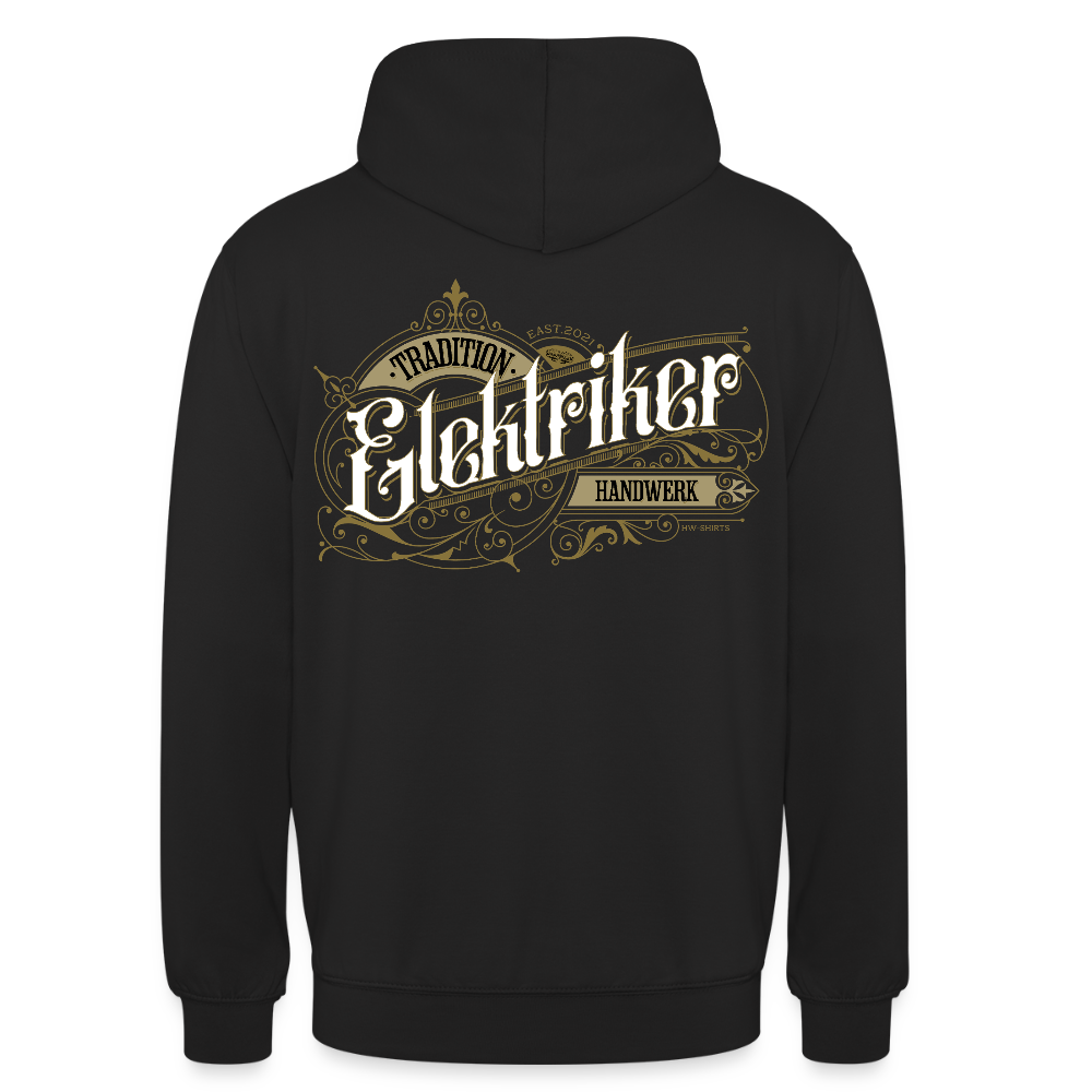 Unisex Hoodie "Elektriker" Nostalgie Handwerk Schwarz Unisex Hoodie {{ color }}