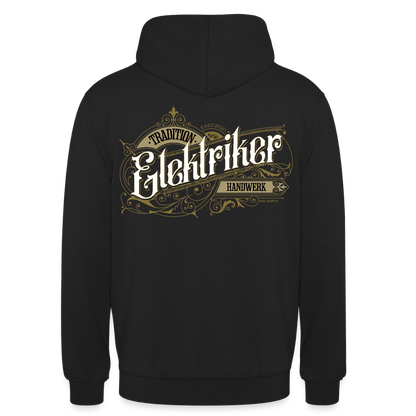 Unisex Hoodie "Elektriker" Nostalgie Handwerk Schwarz Unisex Hoodie {{ color }}