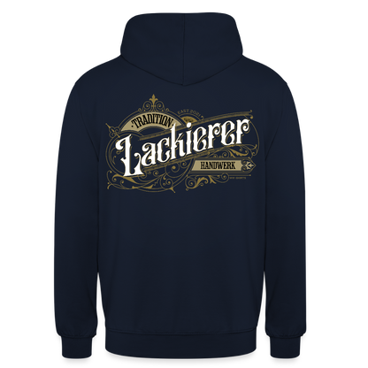Unisex Hoodie "Lackirer" Nostalgie Handwerk Navy Unisex Hoodie {{ color }}