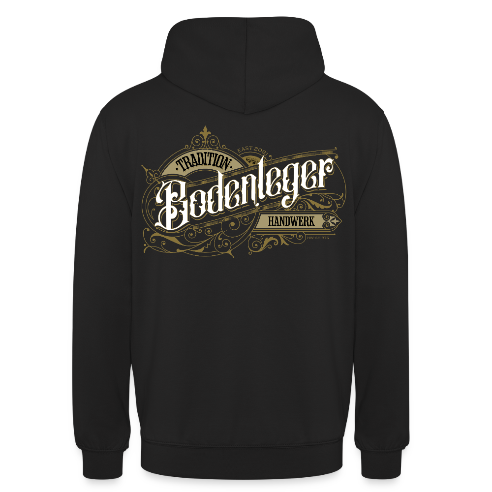 Unisex Hoodie "Bodenleger" Nostalgie Handwerk Schwarz Unisex Hoodie {{ color }}